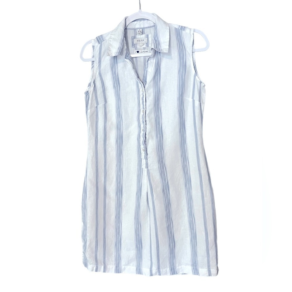 Malvin Linen Striped Shirt Dress